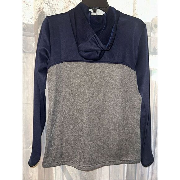 NFL Team Apparel New England Patriots 1/4 Zip Performance Hoodie Youth Size L La - Picture 4 of 5